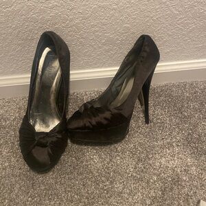 Deb satin evening pumps